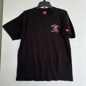 Vintage “I Sledded Over the Top” Tee Tok-Dawson Alaska Yukon Canada Flag L